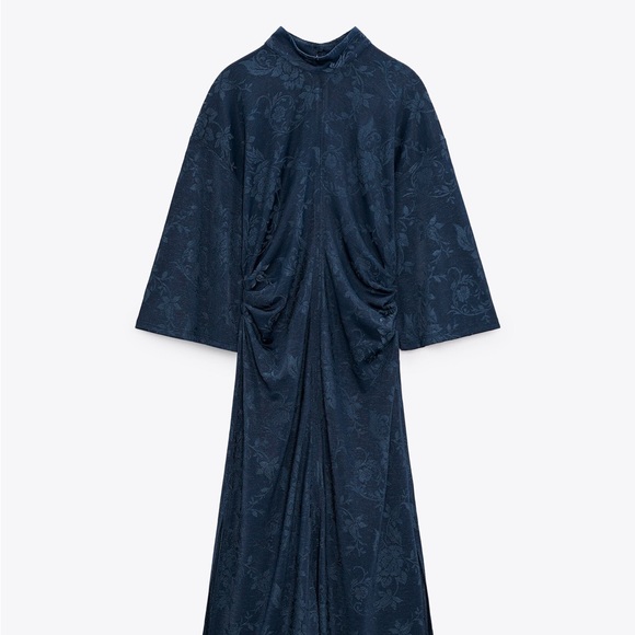 Zara JACQUARD KIMONO DRESS - Picture 10 of 14